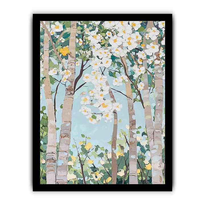 Abstract Trees Canvas Painting 