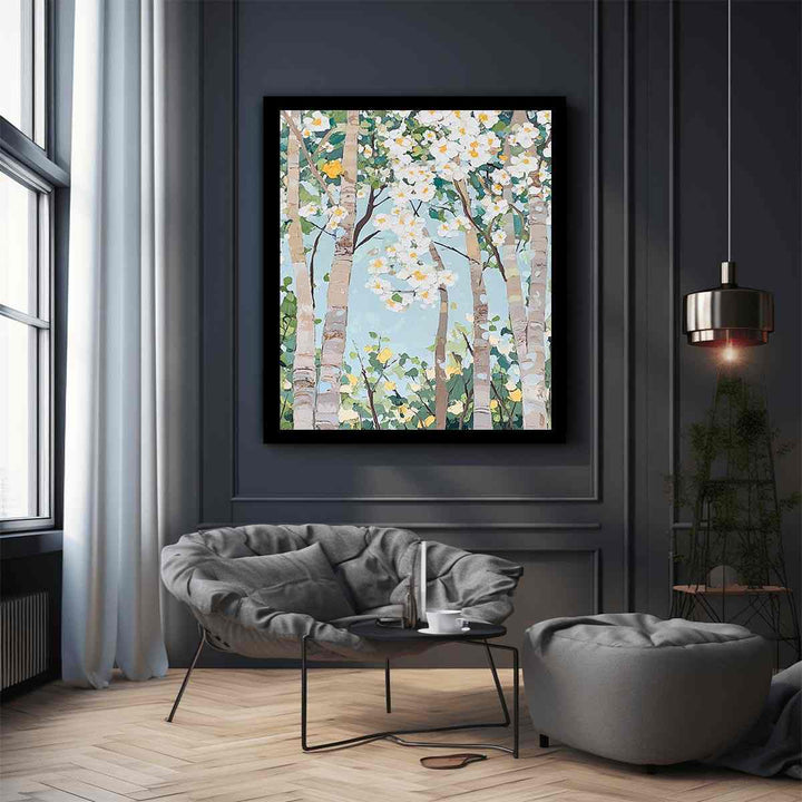 Abstract Trees Canvas Painting 