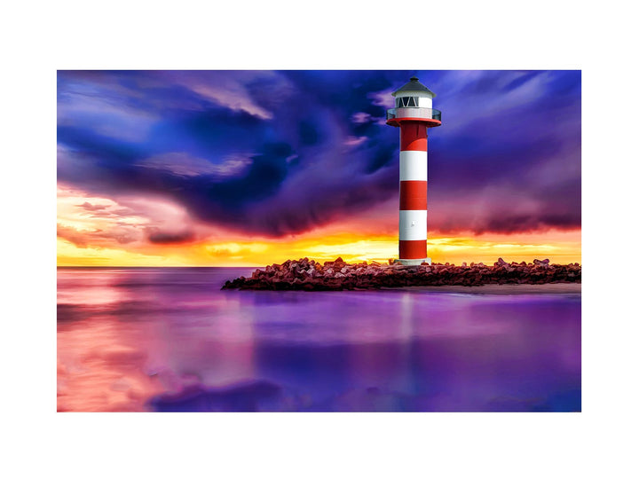 Beautiful Lighthouse Painting 