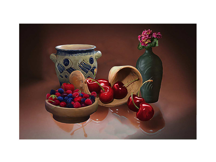 Cherry Still Life Painting