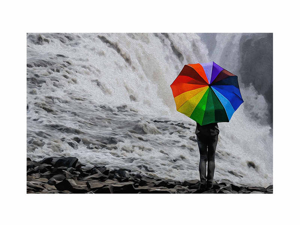 Waterfall Umbrella Painting