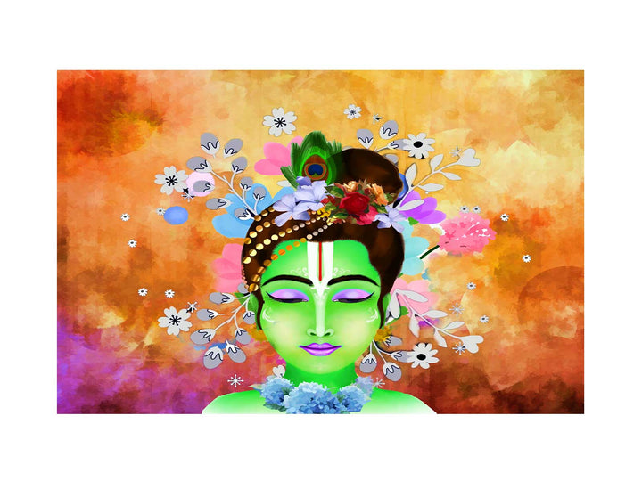 Green Krishna Painting