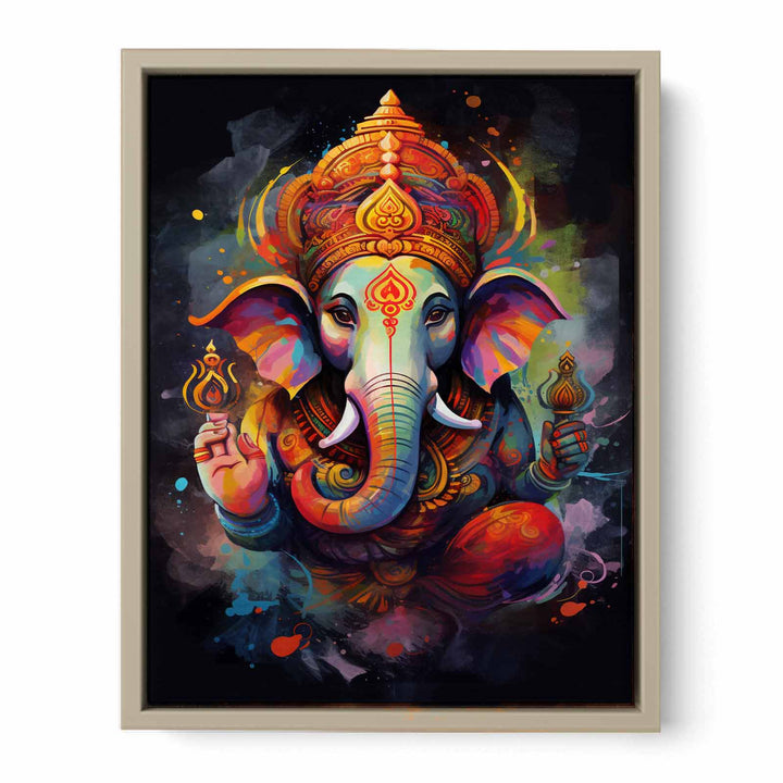 Ganesh Hindu Painting framed Print