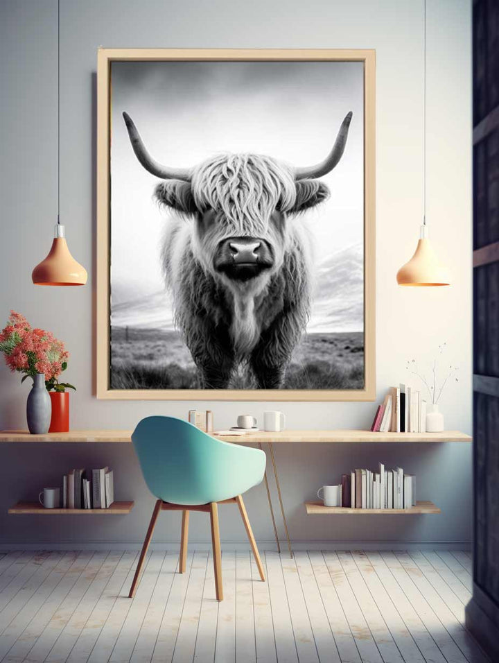 Highland Cow Painting Art Print