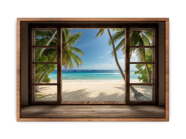 Beach House Dream Window   Painting