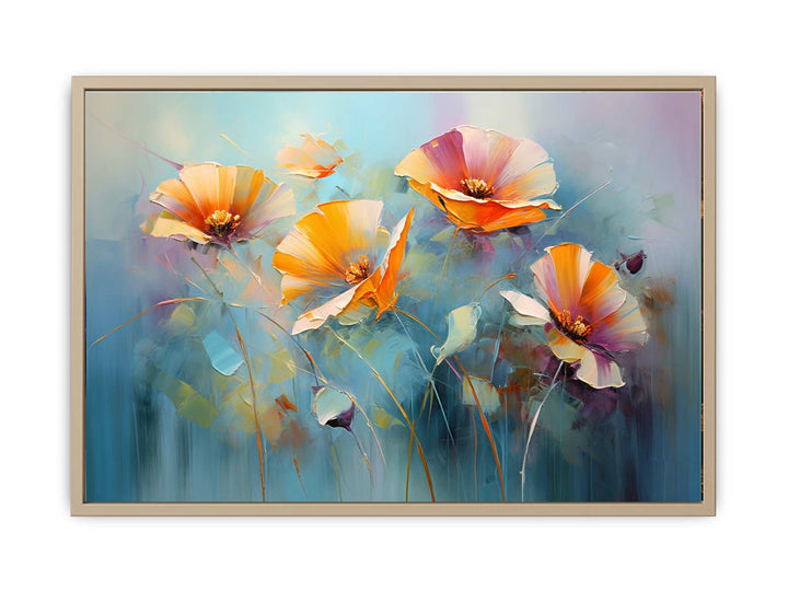 Bright Flowers Art  framed Print