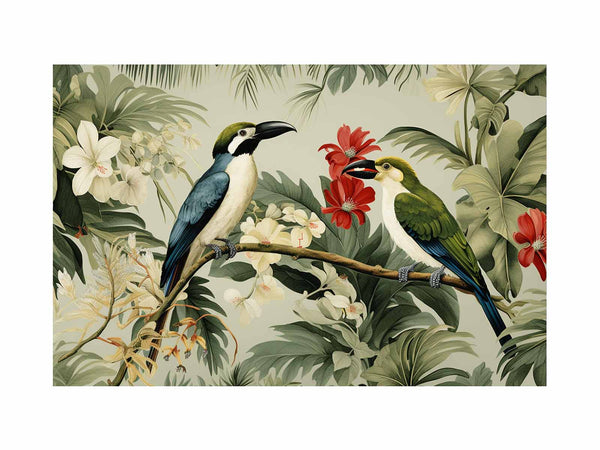  Lily Birds Tropical Wall Art 