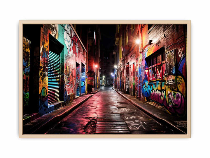 Melbourne Street Graffiti  framed Print