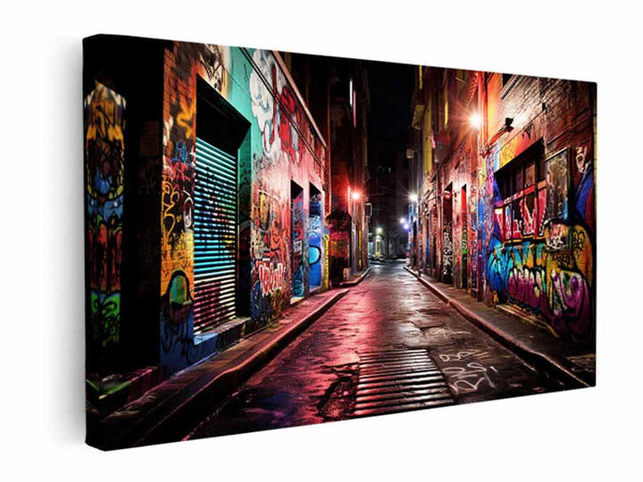 Melbourne Street Graffiti   canvas Print