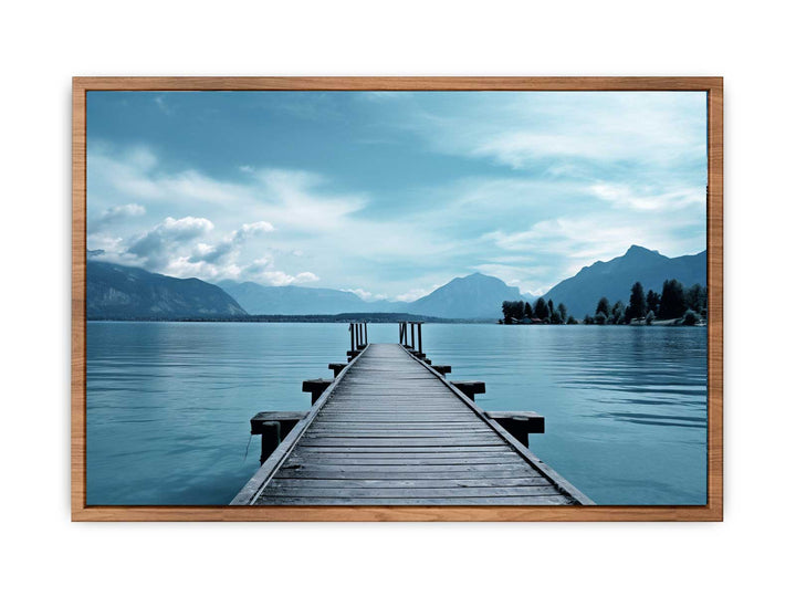 Blue Jetty and Lake   Painting