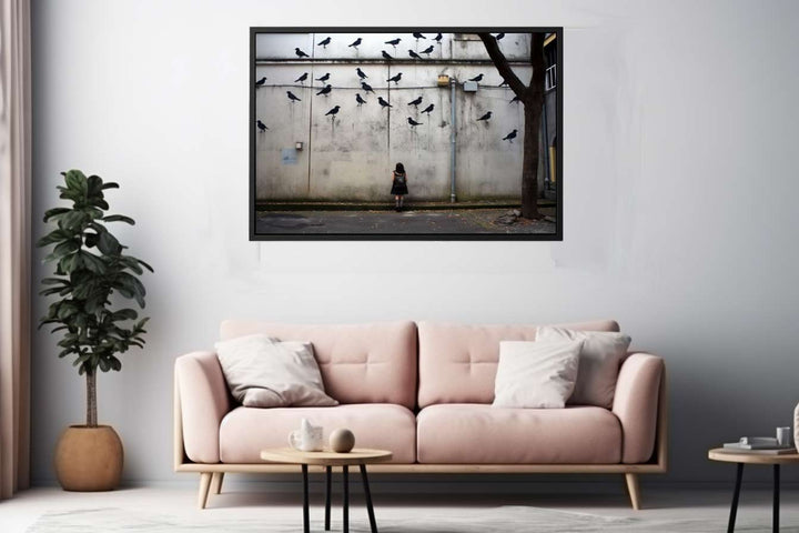 Graffiti Birds Flying Street Art  Print