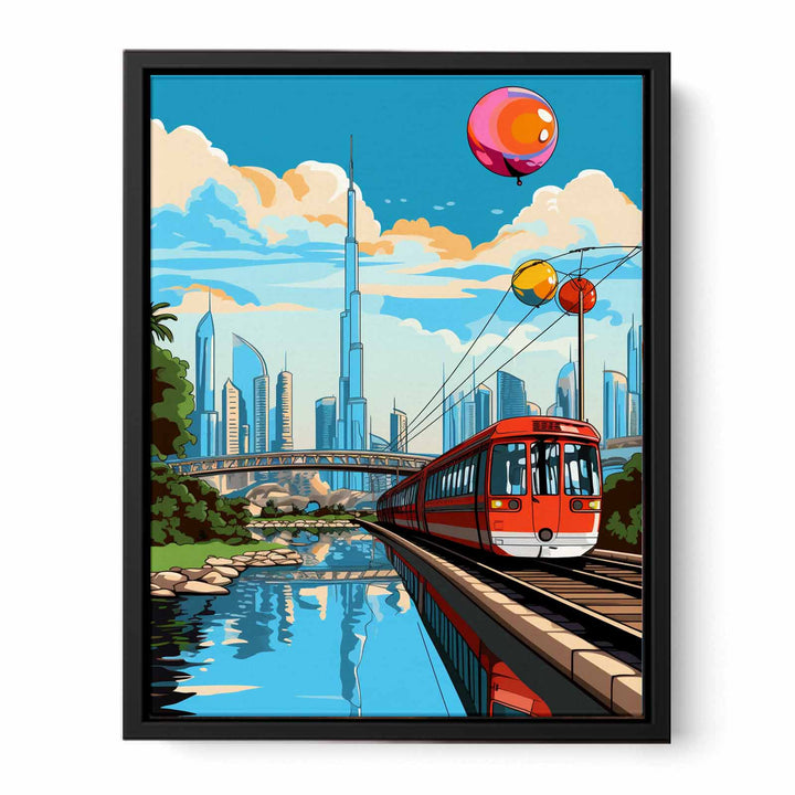 Dubai Pop Art Poster   canvas Print