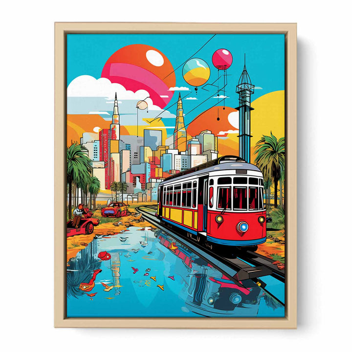 Dubai Pop Art  framed Print