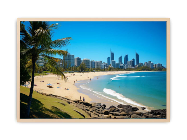 Burleigh Heads Gold Coast Beach  framed Print