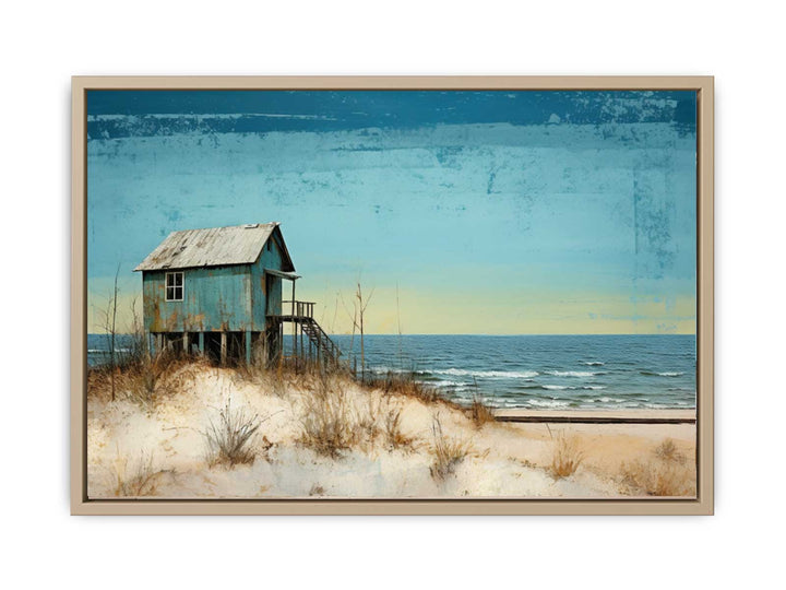 Mid Century Beach House  framed Print