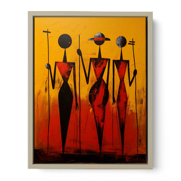 African Precisionist Art  framed Print