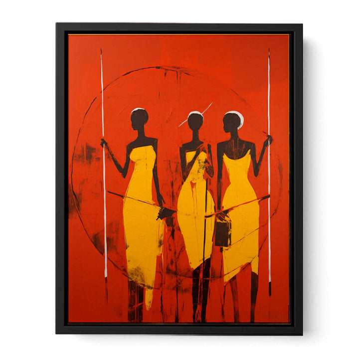African Three Women   canvas Print