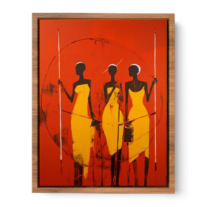 African Three Women   Painting