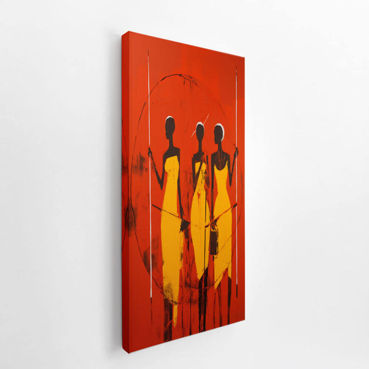 African Three Women   canvas Print