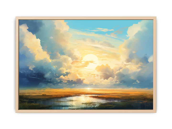 Clouds Abstract Art framed Print