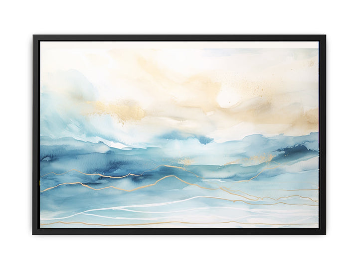 Abstract Watercolor Beach  Art  canvas Print