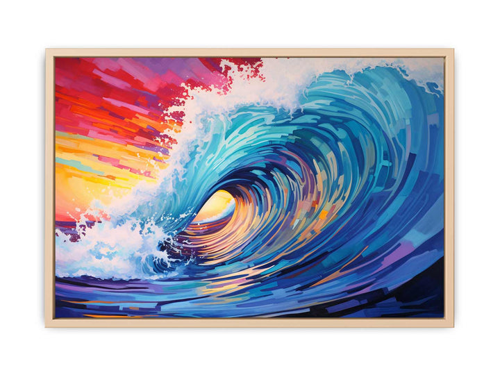 Rainbow Surf Art framed Print