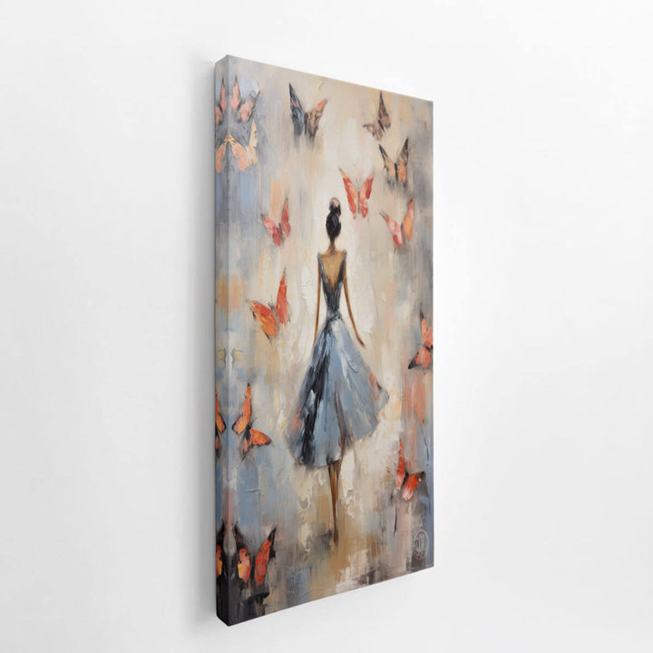 Butterfly Girl Art  canvas Print