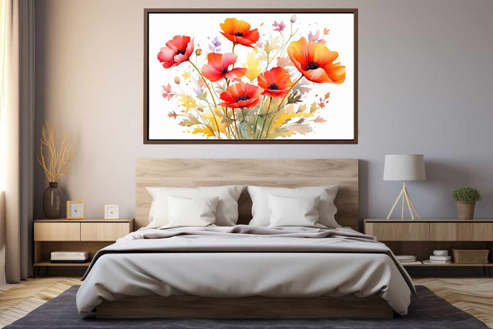 Watercolor Poppy Painting Art Print