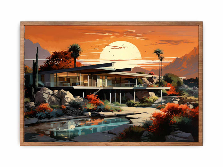 American Mid-Century House Art  Painting