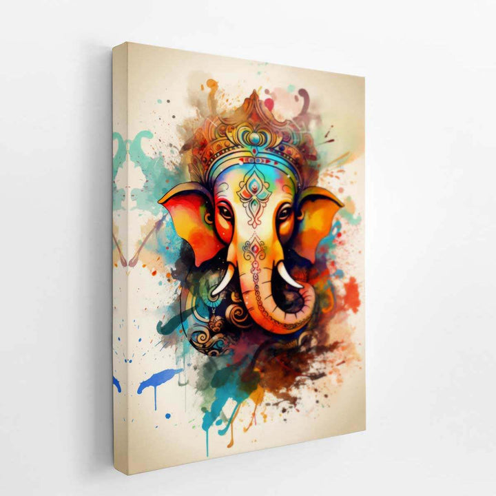 Ganesh Painting  canvas Print