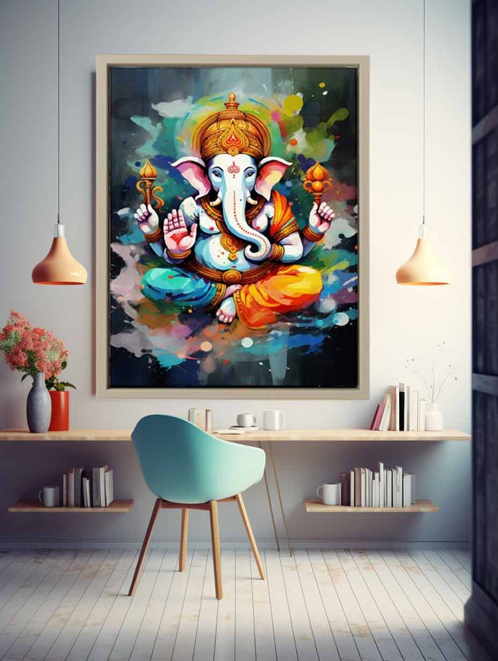 Ganesh Painting Art Print