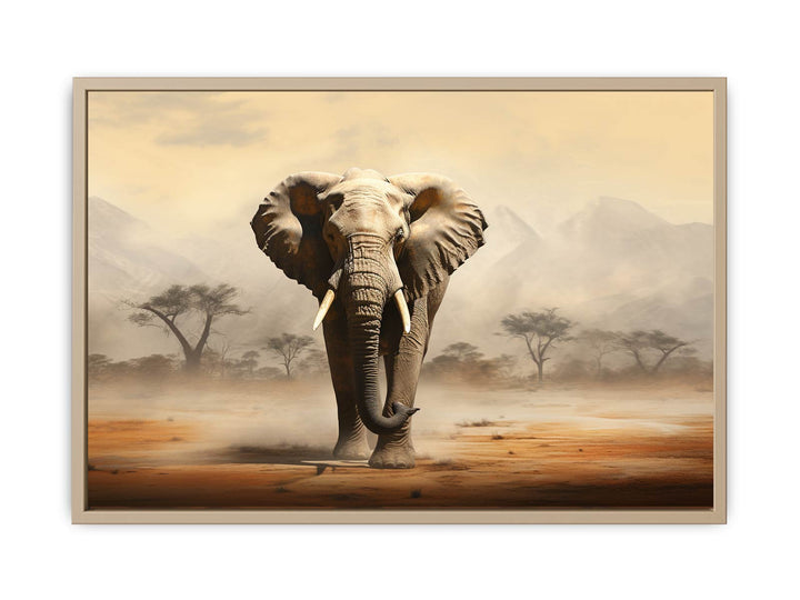 Elephant Art Painting framed Print