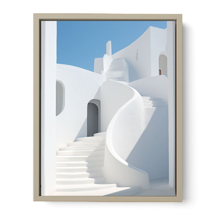 White Stairs Art framed Print