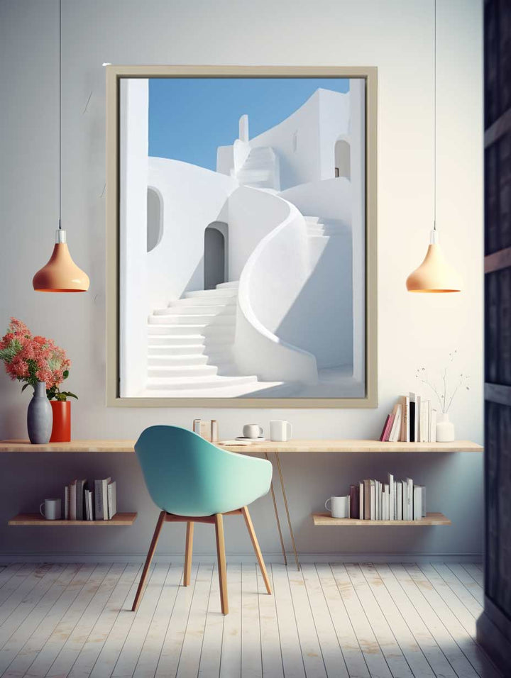 White Stairs Art Print