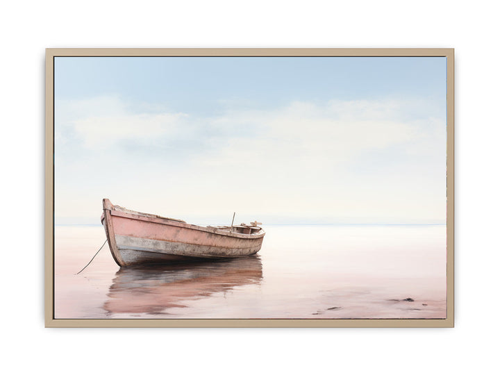 Lonely Boat Art framed Print