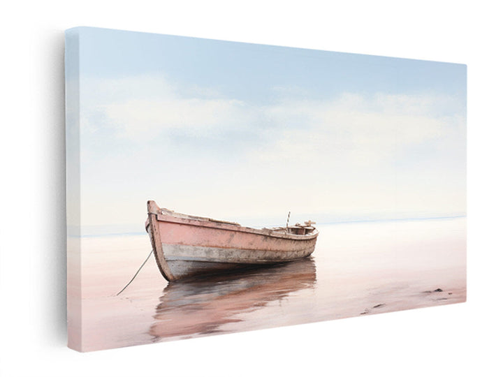 Lonely Boat Art  canvas Print