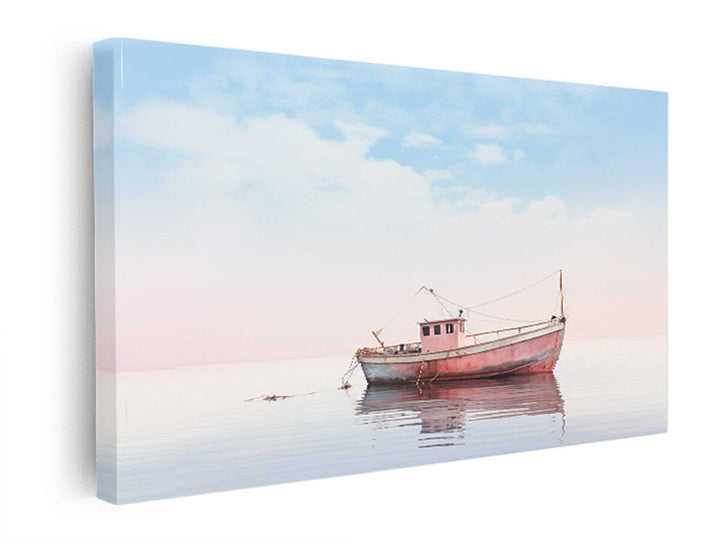 Isolated Boat Art  canvas Print