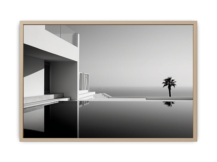 Calm Water Beach House framed Print