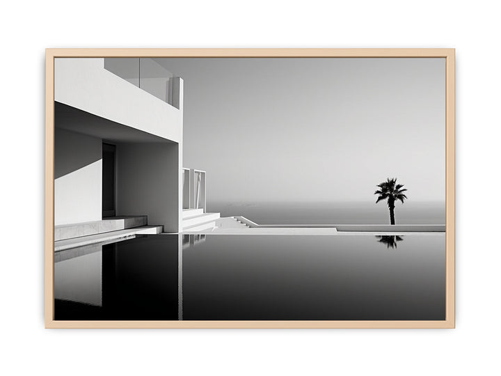 Calm Water Beach House framed Print