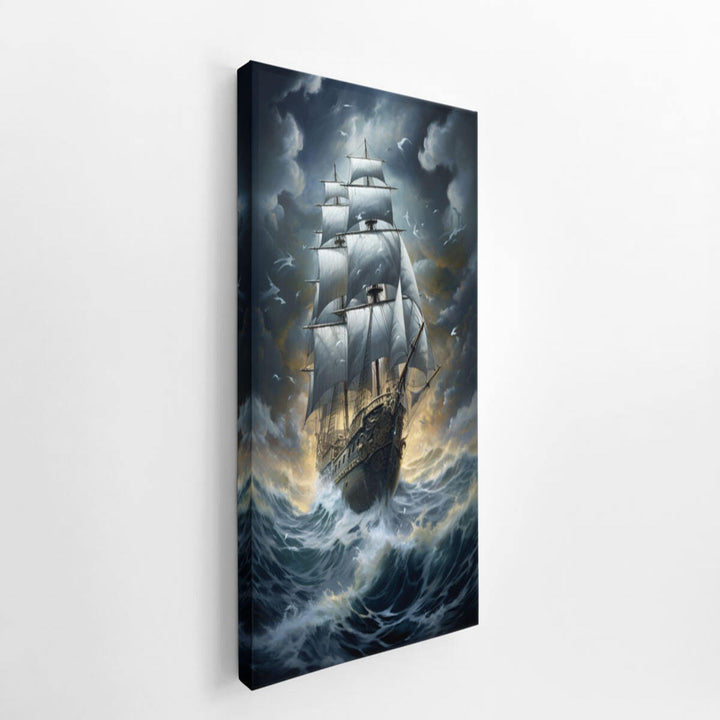 Sailing Ship In Storm  canvas Print