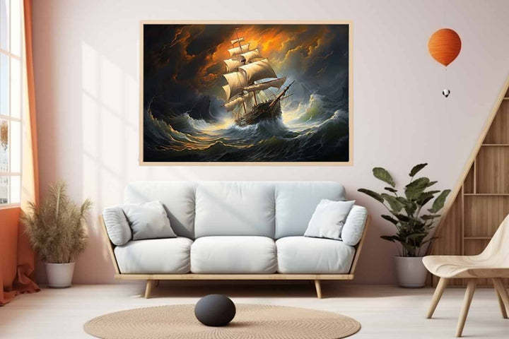 Storm Ship Art Print