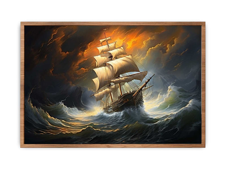 Storm Ship Art  Painting