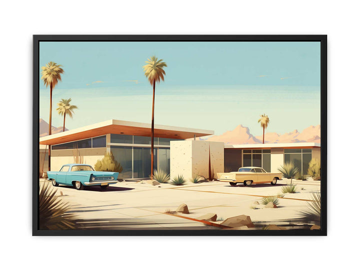 Vintage Vegas House Art Poster  canvas Print