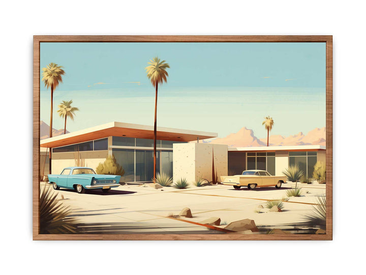 Vintage Vegas House Art Poster  Painting