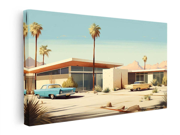 Vintage Vegas House Art Poster  canvas Print