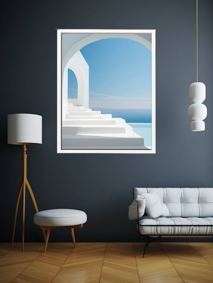 Santorini Steps Art Print