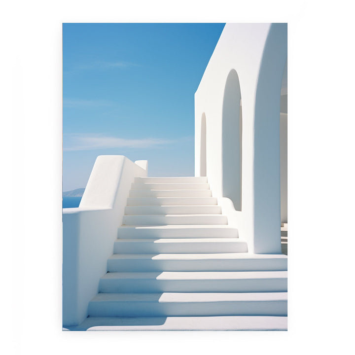 Santorini Steps Painting