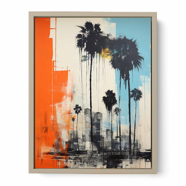 Absract Skyline Art framed Print