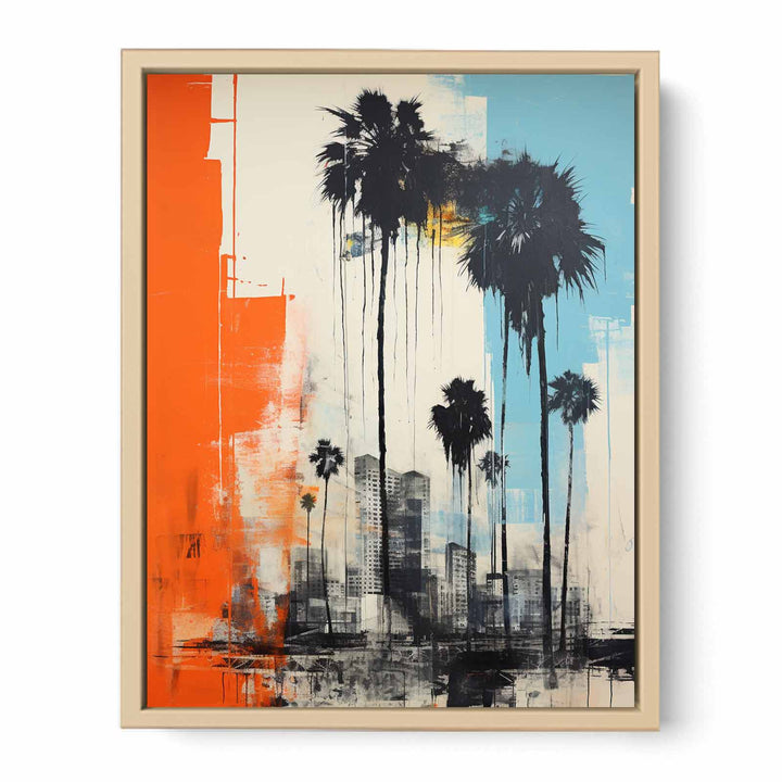 Absract Skyline Art framed Print