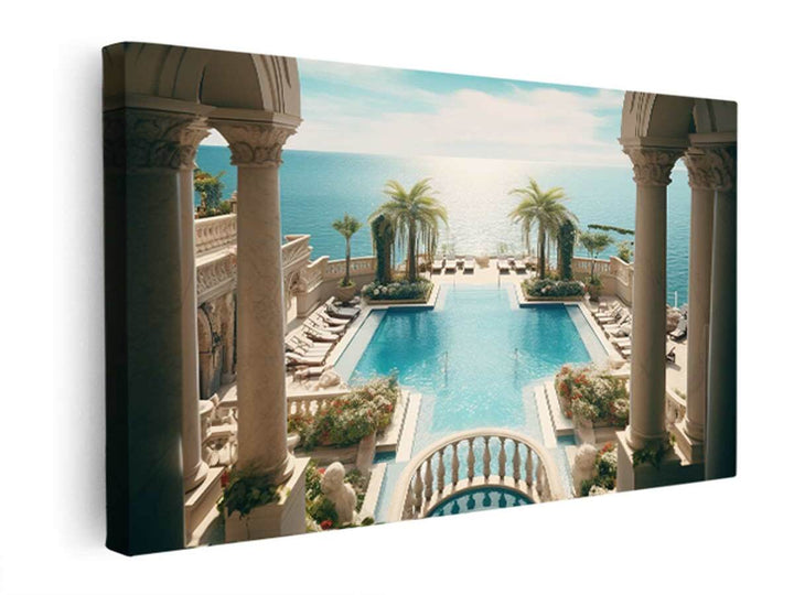 Poolside Beach  canvas Print